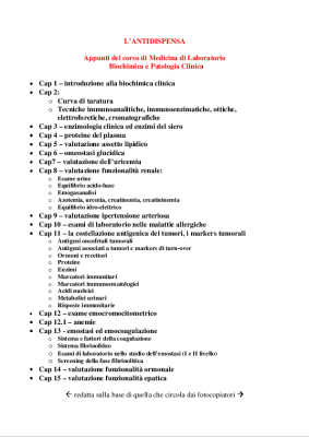 Dispensa Medicina Di Laboratorio
